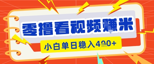 零撸看视频躺Z项目，看一个20秒的视频获得 0.3 米，小白一天收益几张，看得越多奖励权重越高-岩生的高级资料库