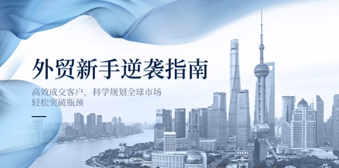 (14201期)外贸新手逆袭指南:高效成交客户,科学规划全球市场,轻松突破瓶颈-岩生的高级资料库