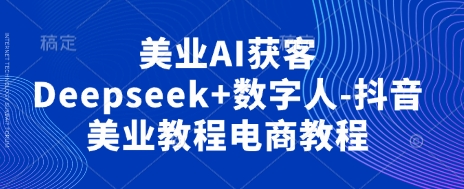 美业AI获客Deepseek+数字人-抖音美业教程电商教程-岩生的高级资料库