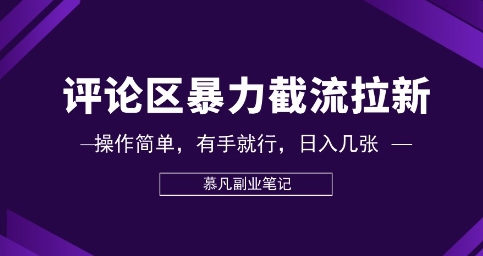 评论区暴力截流拉新：捡钱项目，操作简单，有手就行，日入几张-岩生的高级资料库