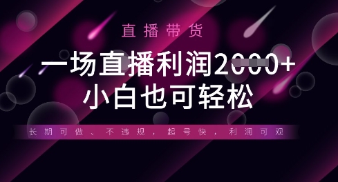 半无人直播带货，一场利润数张，适合所有平台玩法，小白也可轻松-岩生的高级资料库
